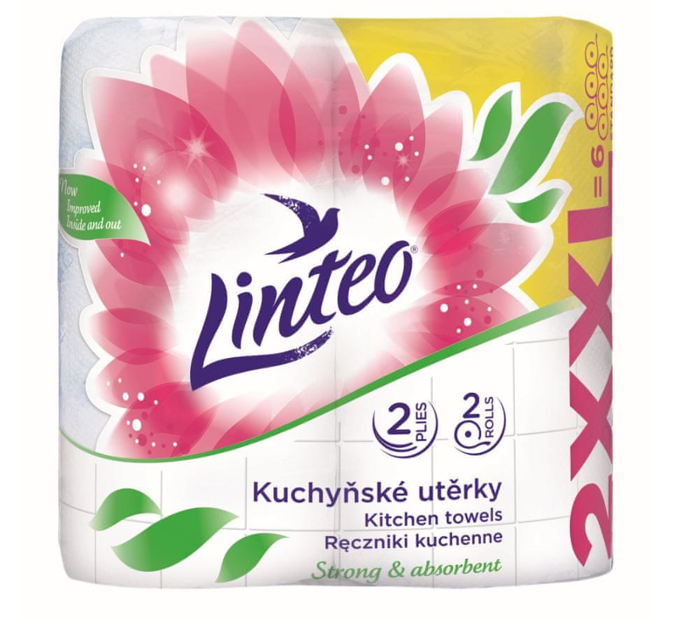 LINTEO Kuchynské utierky LINTEO XXL - 2-vrstvové - 2 kotúče